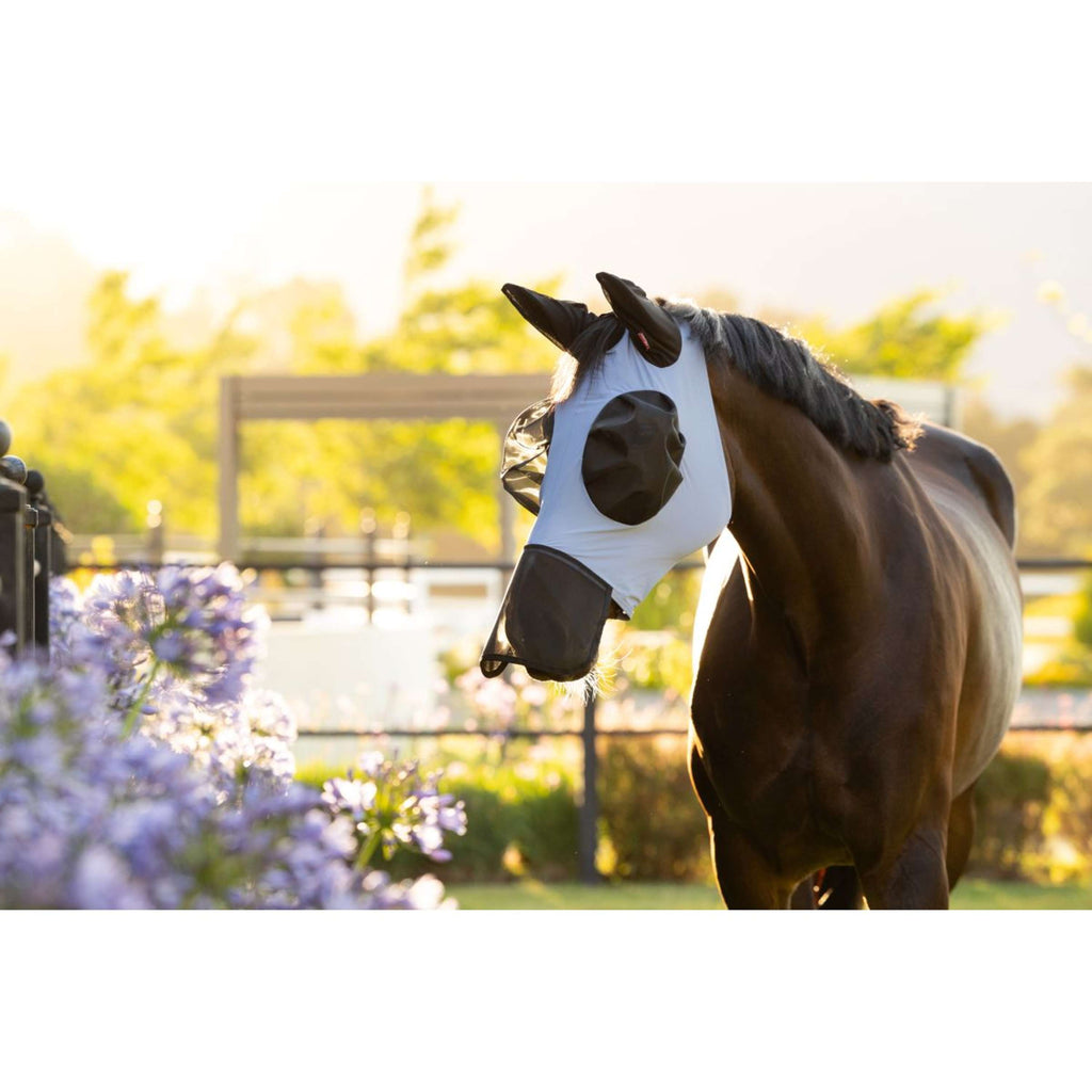 LeMieux Fly Mask Bug Relief With Nose Protection Powder Blue
