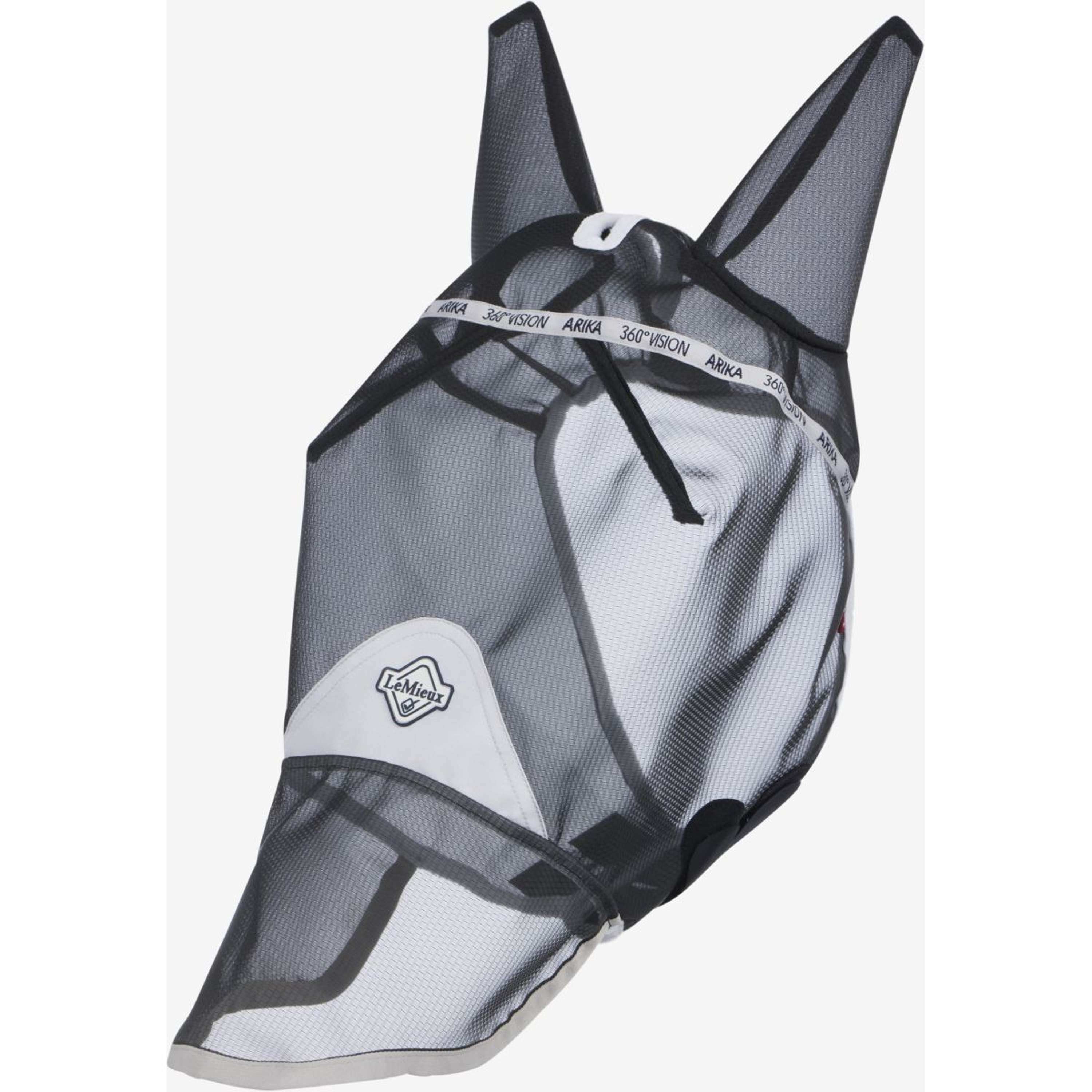 LeMieux Fly Mask 360 Vision With Nose Protection Grey