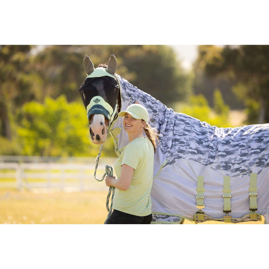 LeMieux Fly Rug Arika Camo-Tek with a Hood Macaron