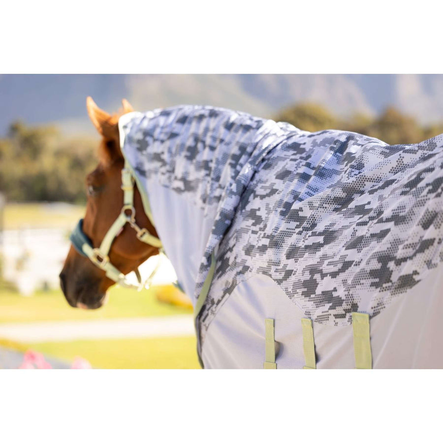LeMieux Fly Rug Arika Camo-Tek with a Hood Macaron