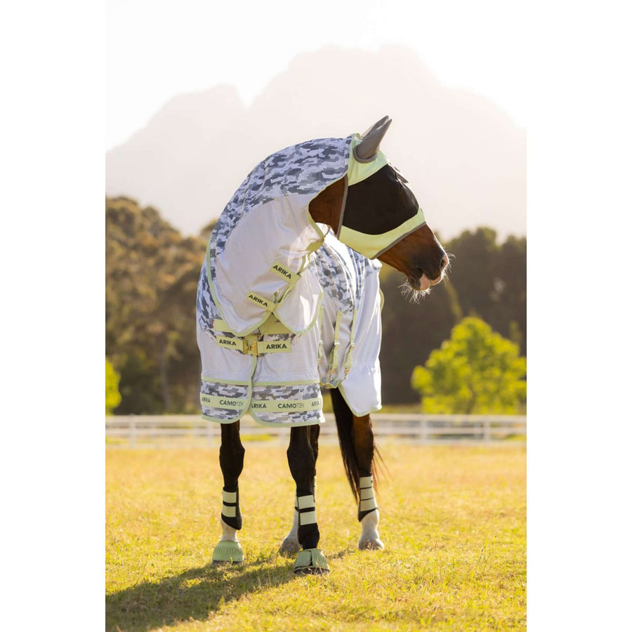 LeMieux Fly Rug Arika Camo-Tek with a Hood Macaron