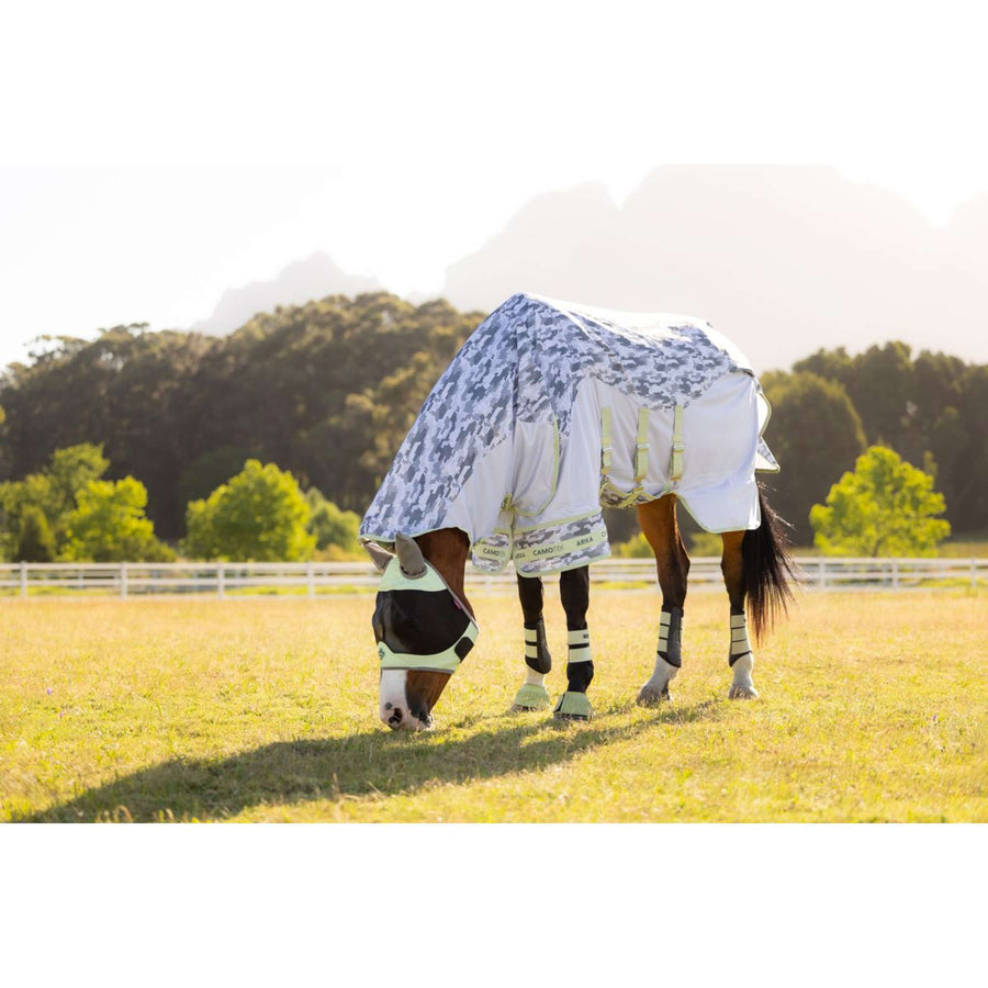 LeMieux Fly Rug Arika Camo-Tek with a Hood Macaron