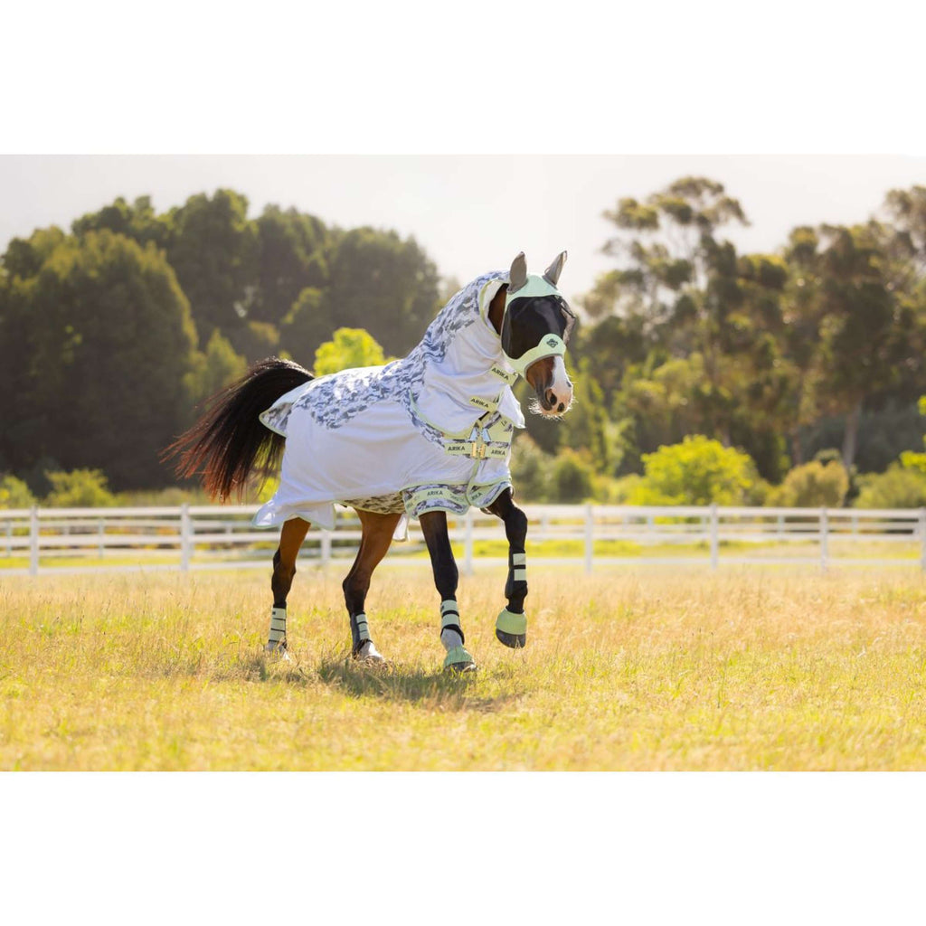LeMieux Fly Rug Arika Camo-Tek with a Hood Macaron