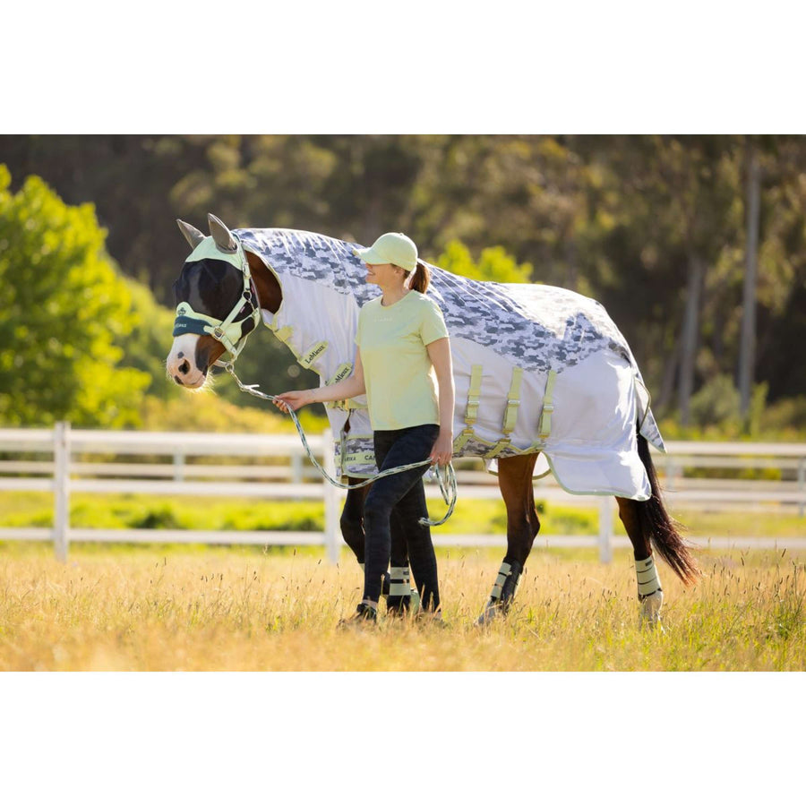 LeMieux Fly Rug Arika Camo-Tek with a Hood Macaron