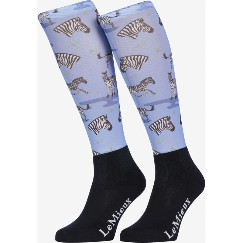LeMieux Socks Footsie Zebra Black/Blue