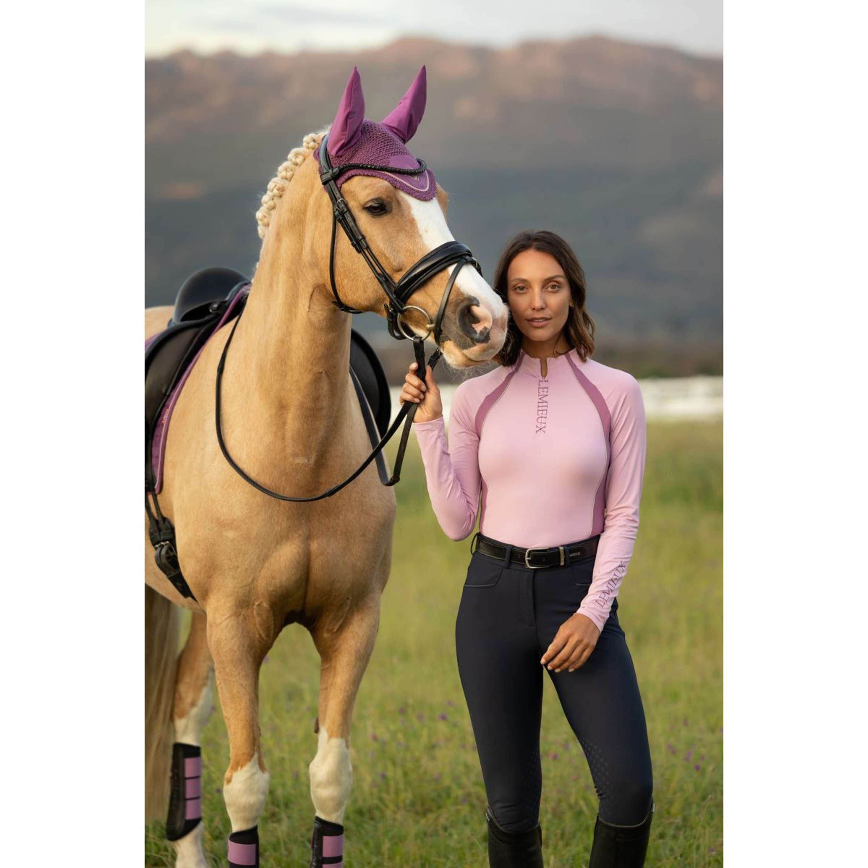 LeMieux Base Layer Philippa Mesh Long Sleeves Fondant