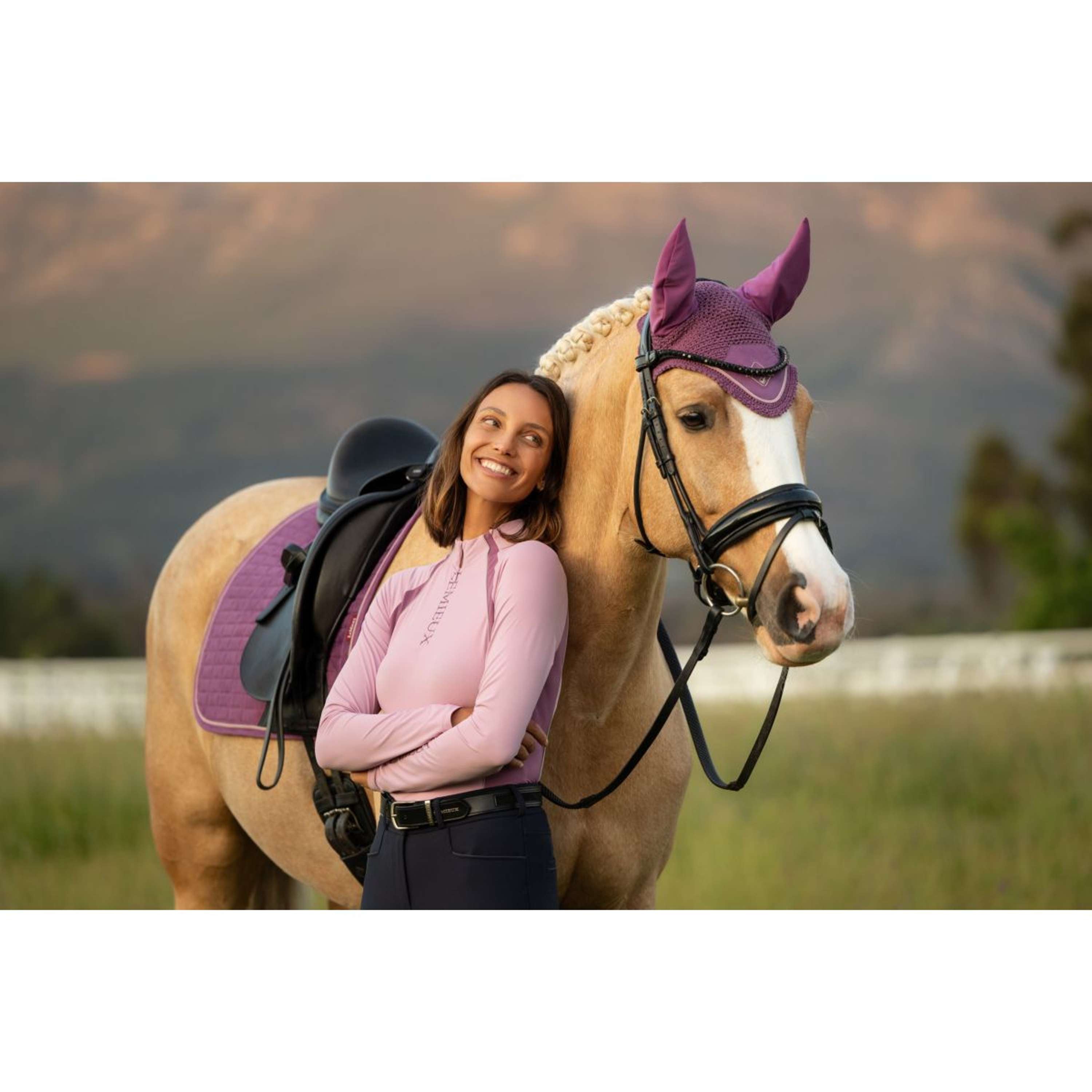 LeMieux Base Layer Philippa Mesh Long Sleeves Fondant