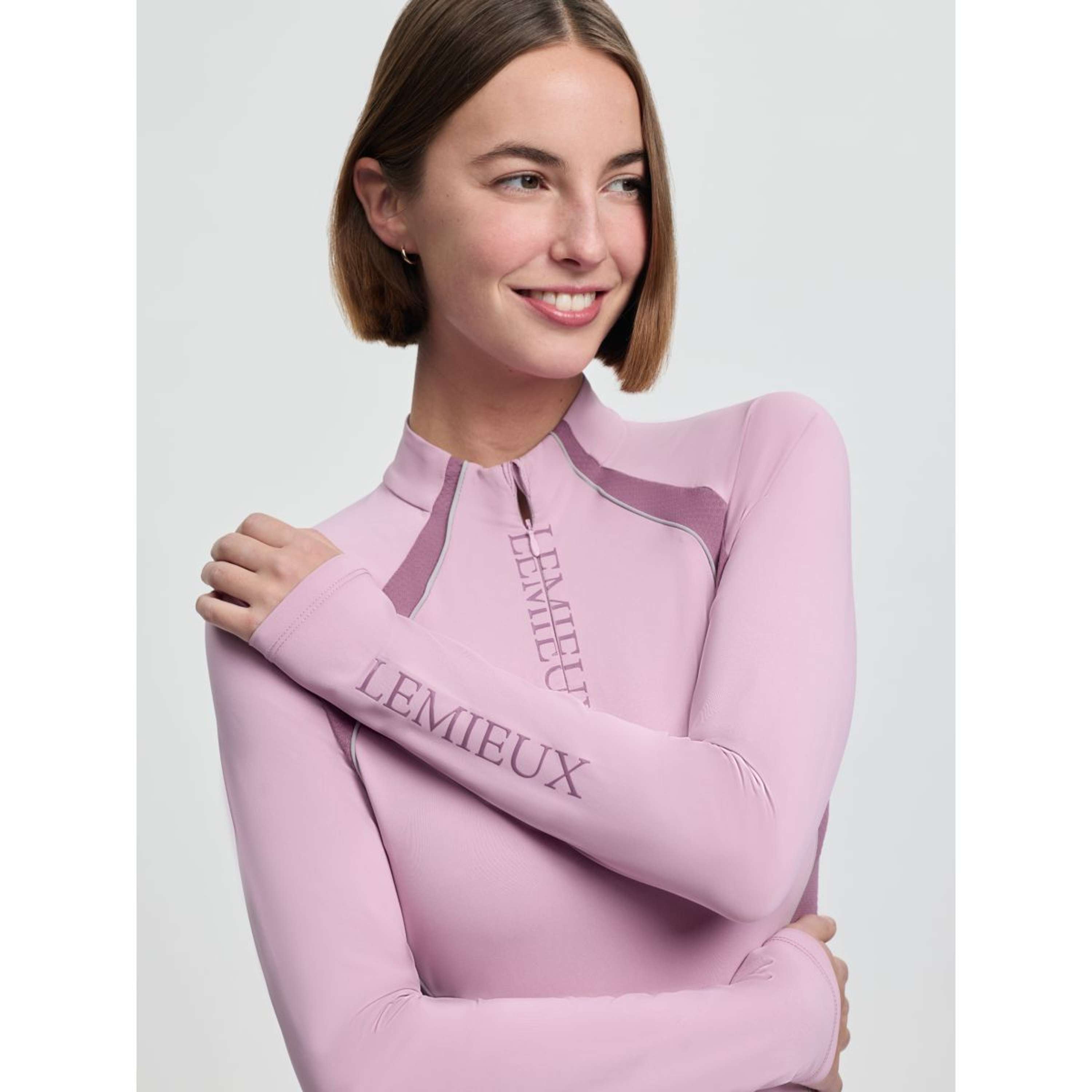 LeMieux Base Layer Philippa Mesh Long Sleeves Fondant