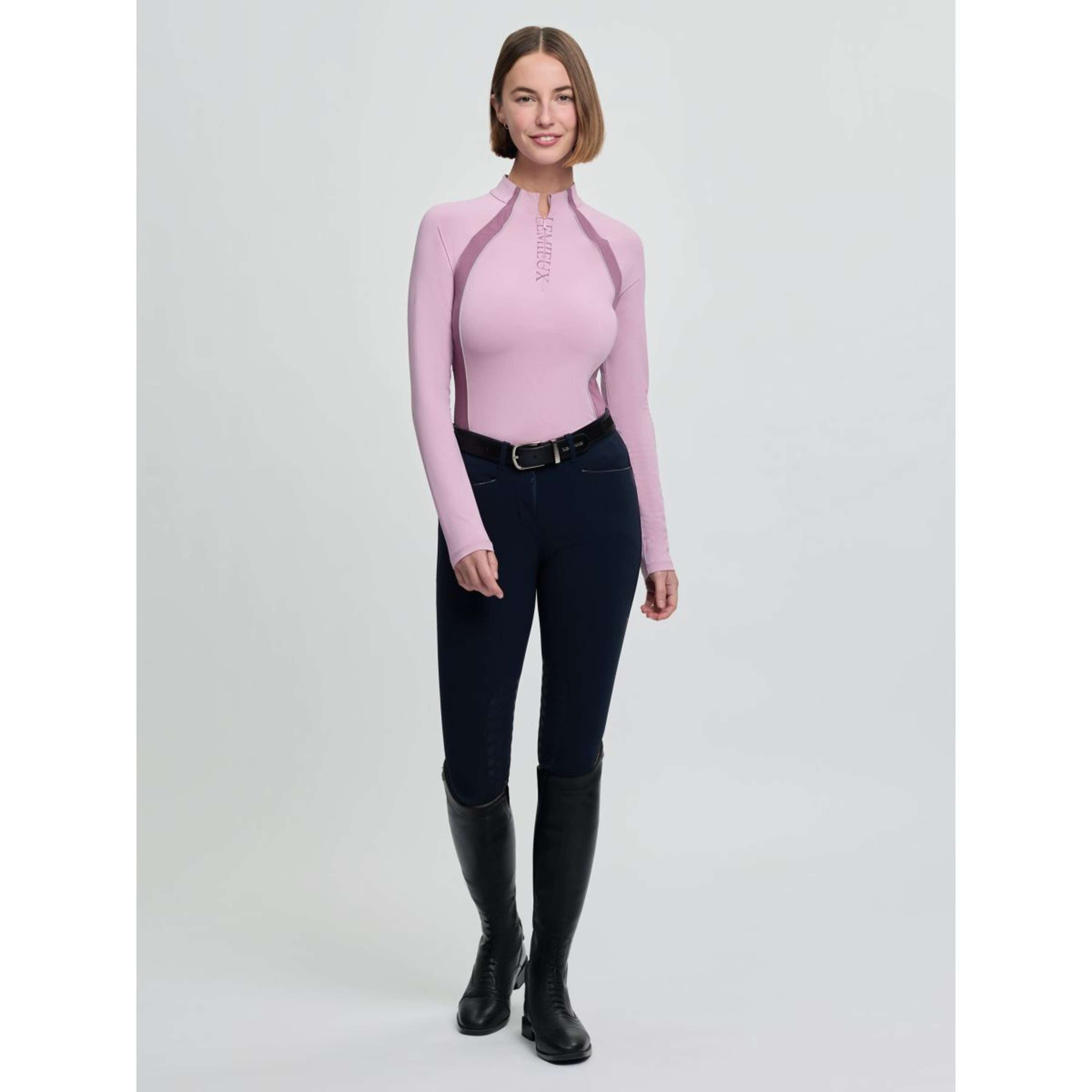 LeMieux Base Layer Philippa Mesh Long Sleeves Fondant