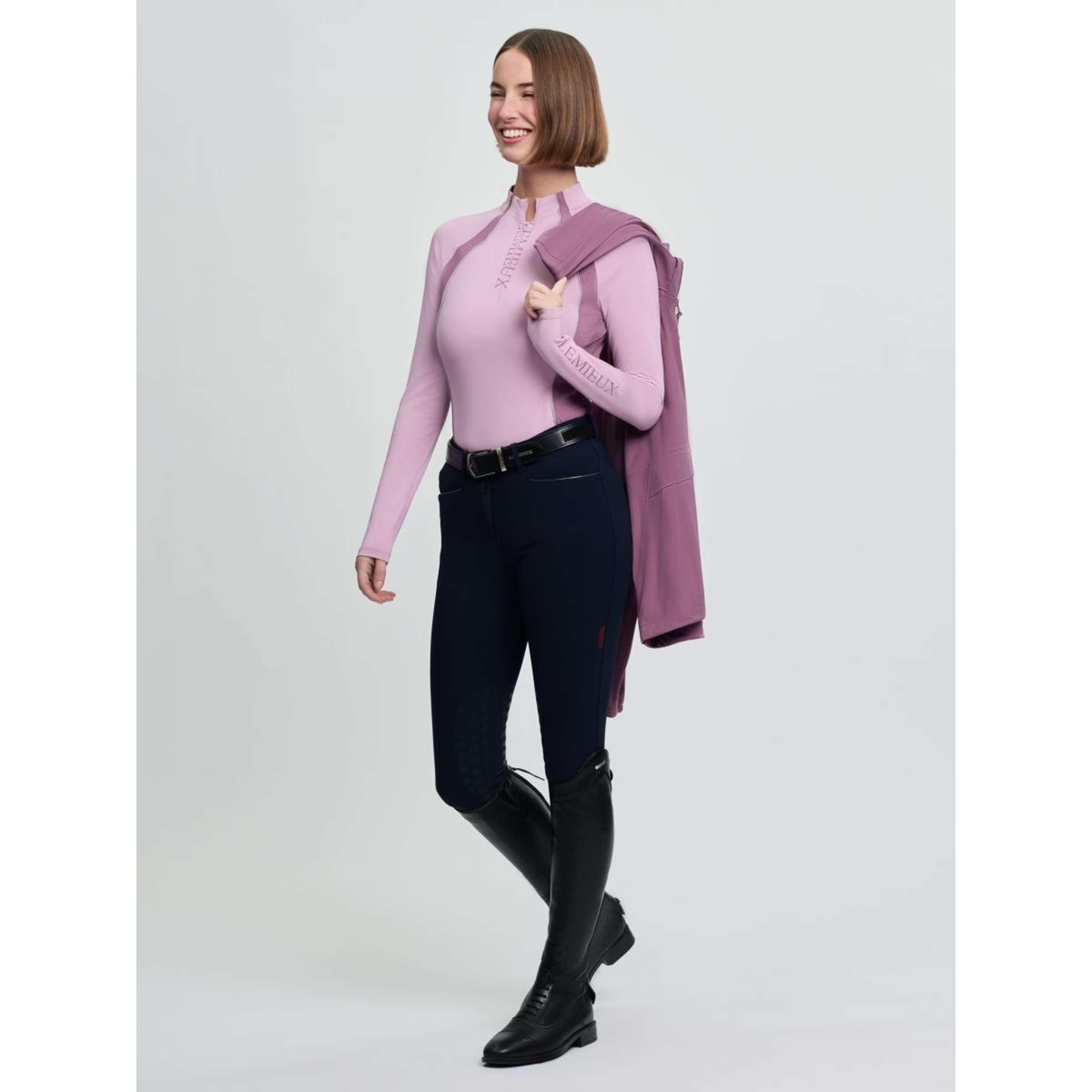 LeMieux Base Layer Philippa Mesh Long Sleeves Fondant