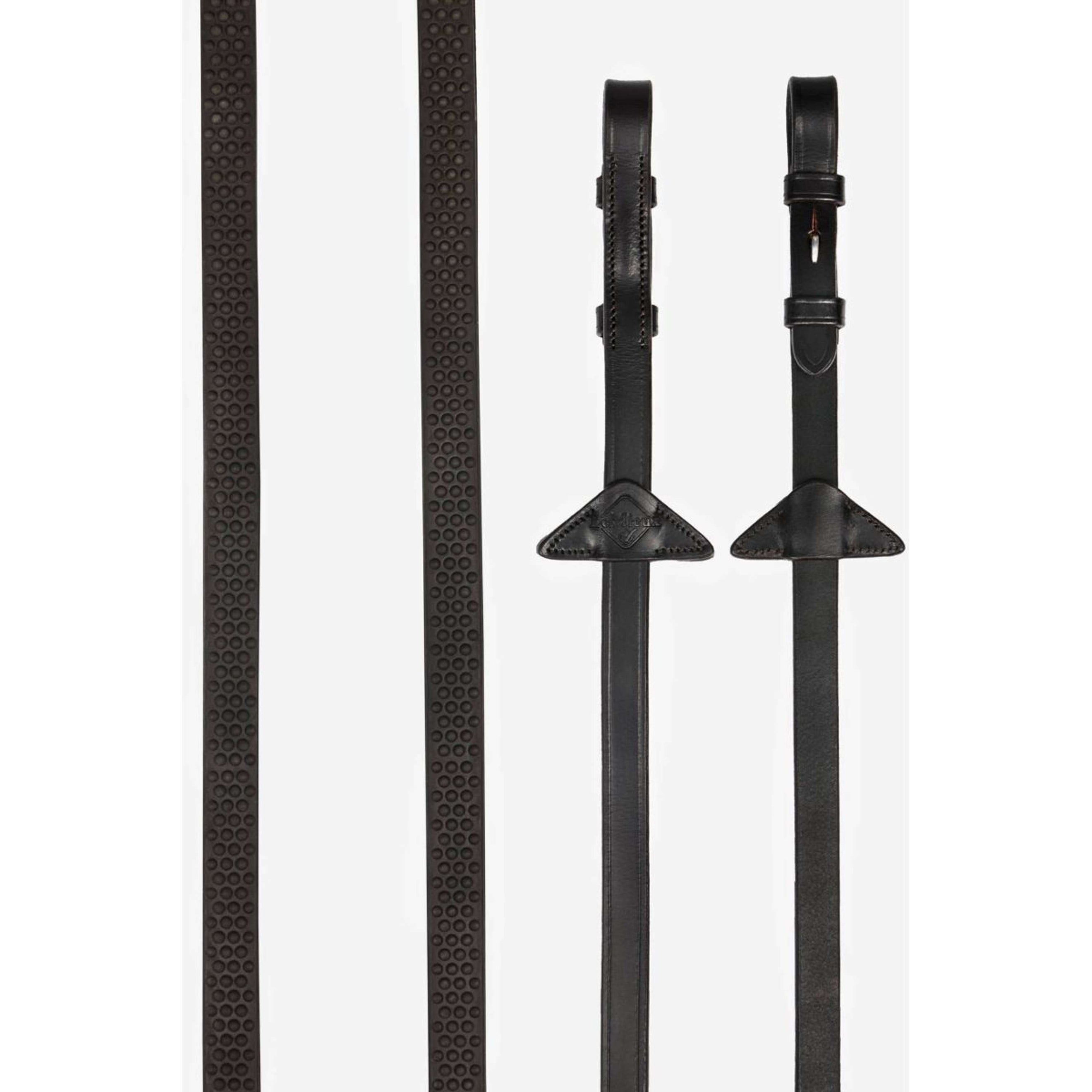 LeMieux Reins Rubber Brown/Silver