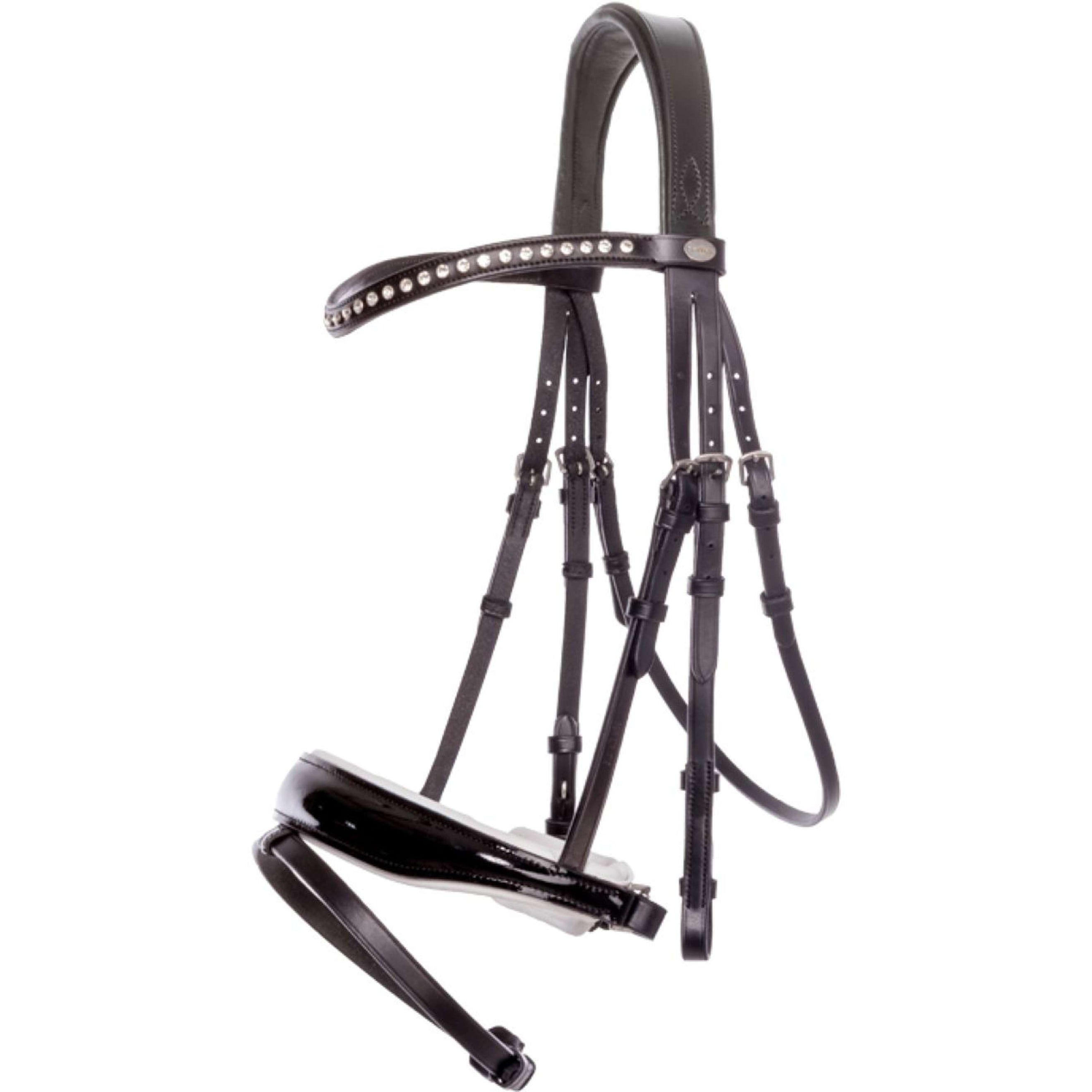 Kavalkade Bridle Charlotte DR Black/White/Lack