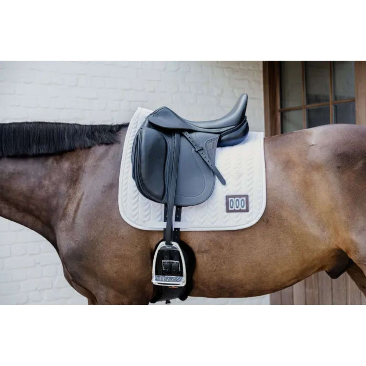 Kentucky Horsewear Saddlepad Fishbone Competiton Dressage White