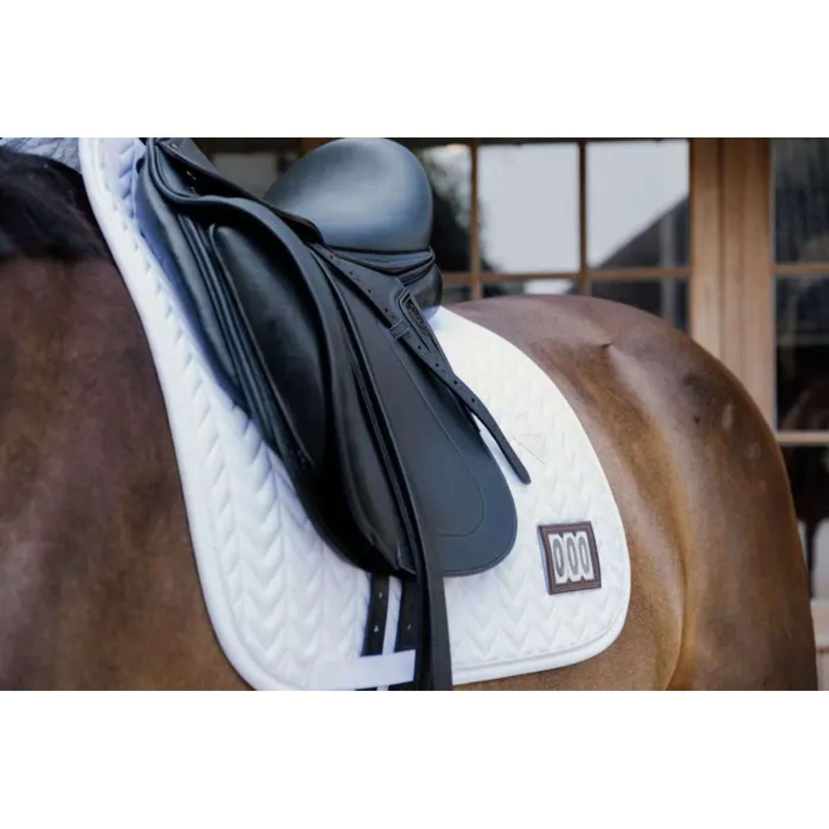 Kentucky Horsewear Saddlepad Fishbone Competiton Dressage White