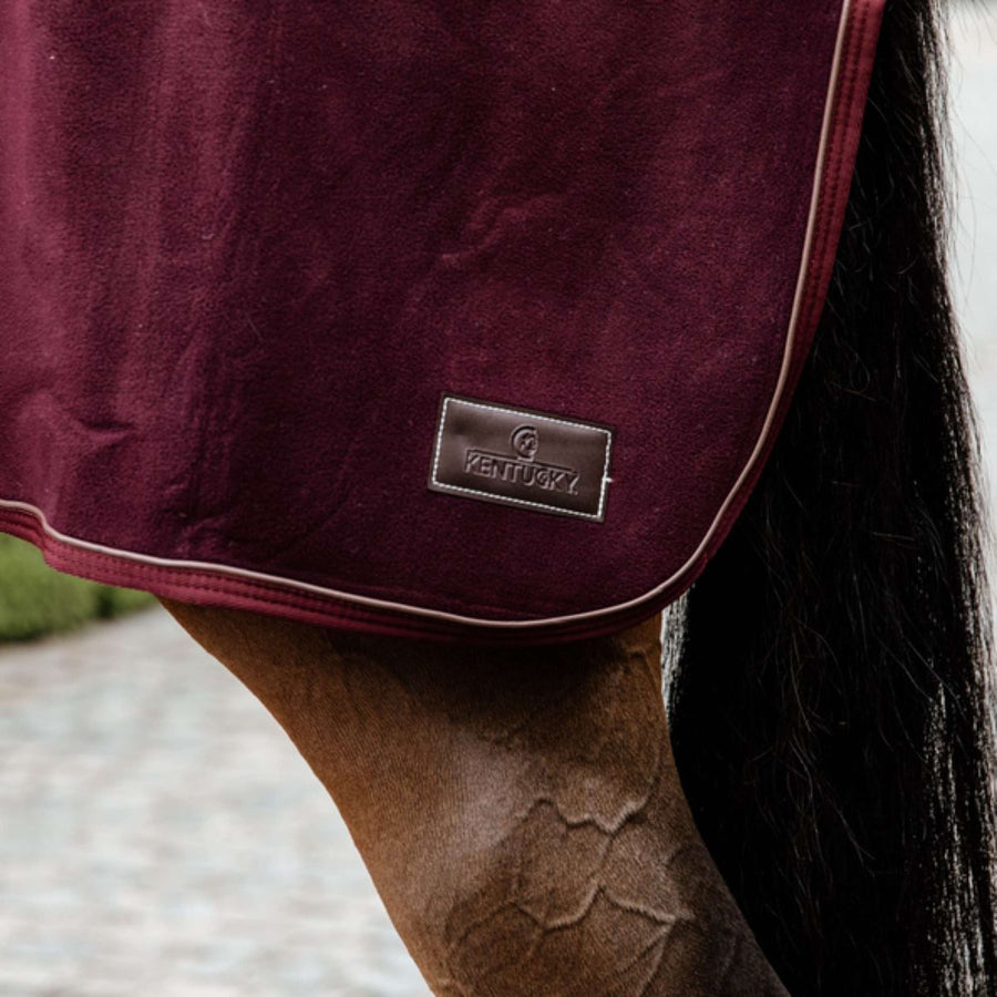 Kentucky Exercise Rug Square Heavy Fleece Bordeaux