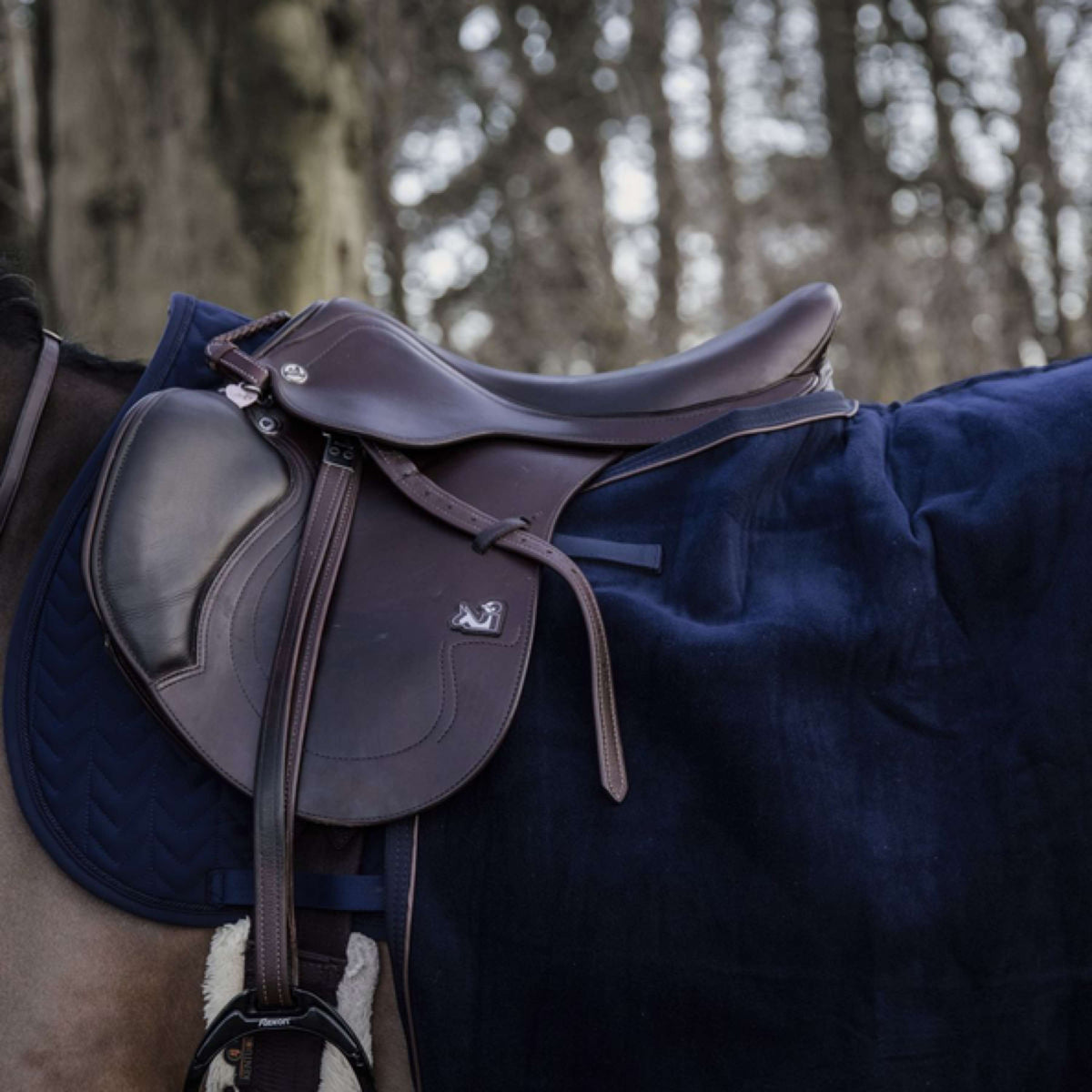 Kentucky Exercise Rug Square Heavy Fleece Navy