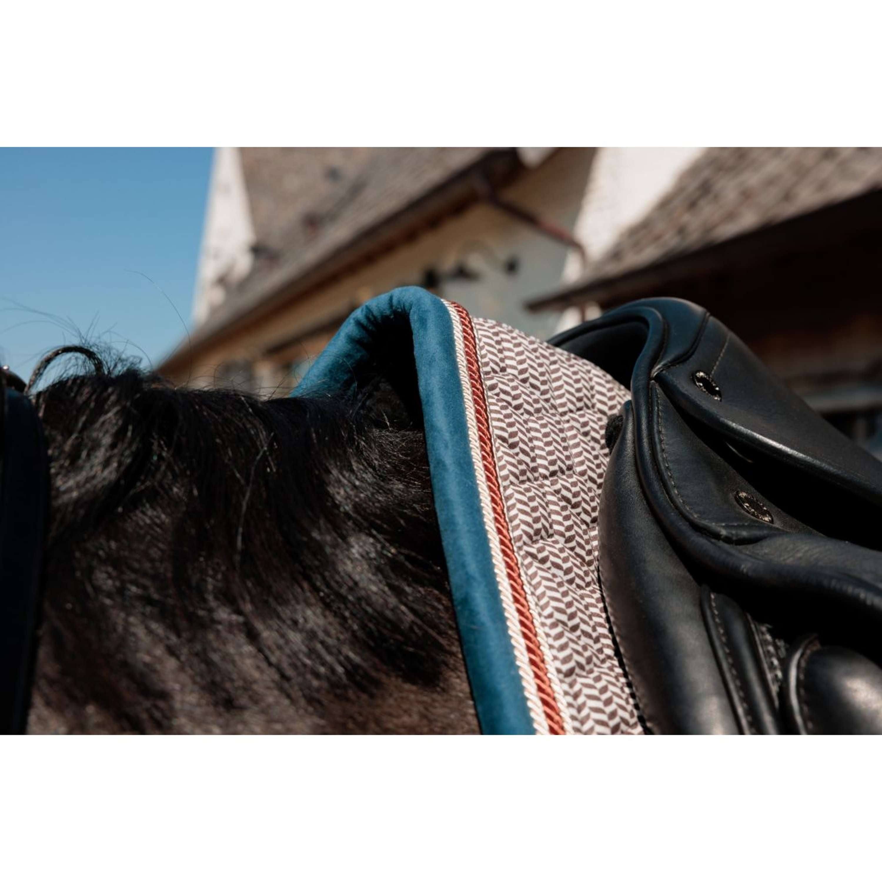 Kentucky Horsewear Saddlepad Pied-de-Poule Dressage Bordeaux/Navy