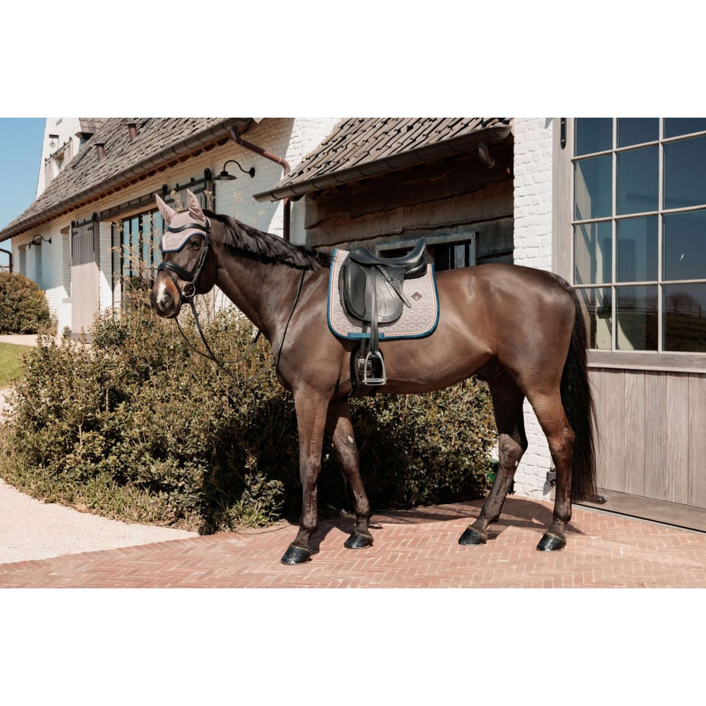 Kentucky Horsewear Saddlepad Pied-de-Poule Dressage Bordeaux/Navy