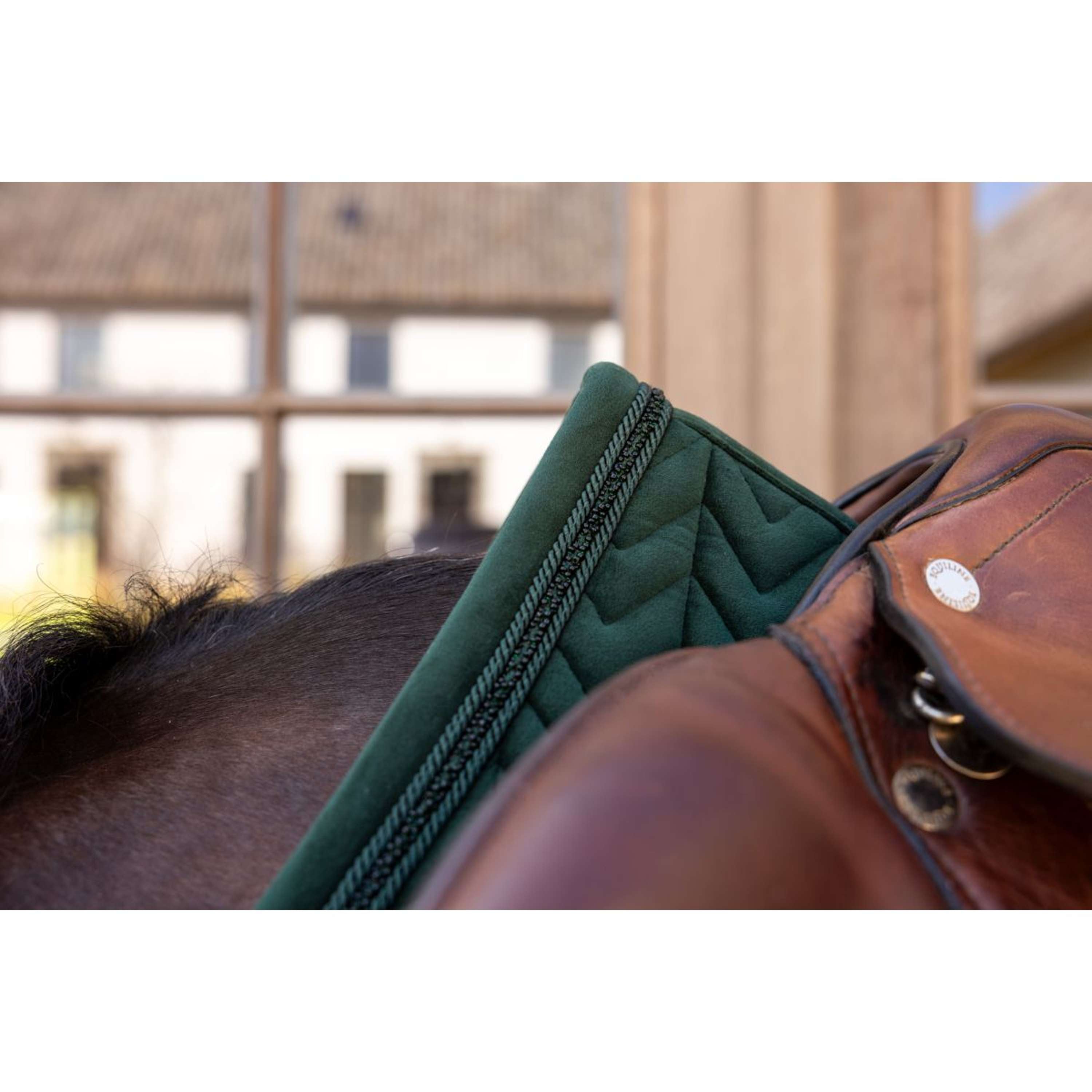 Kentucky Saddlepad Velvet Mini Pearls Jumping Pine Green