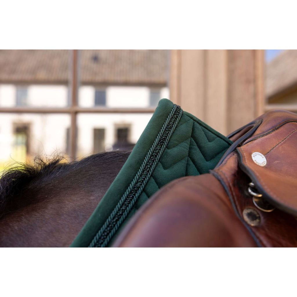 Kentucky Saddlepad Velvet Mini Pearls Jumping Pine Green