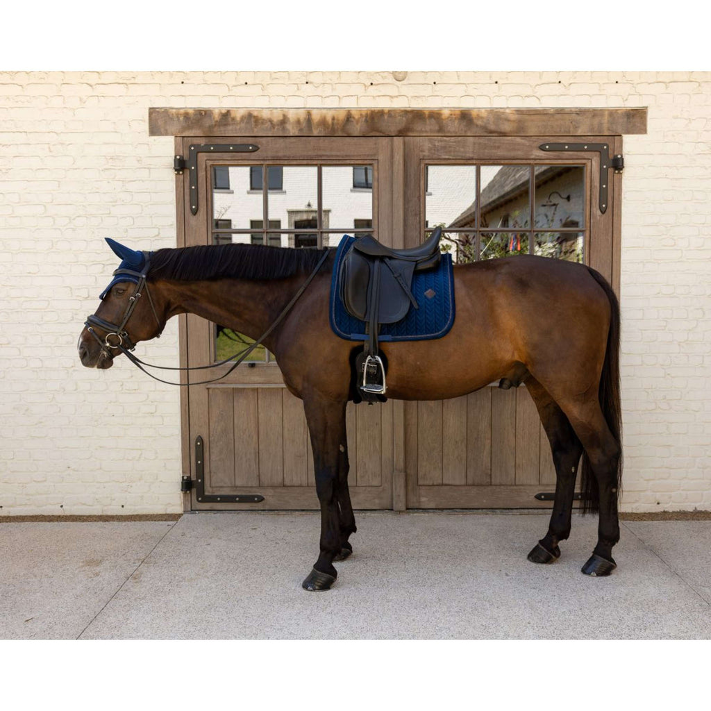 Kentucky Saddlepad Velvet Mini Pearls Dressage Navy