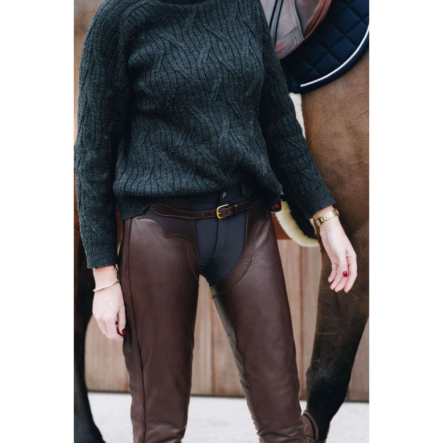 Dyon Long Leather Chaps Standard Brown