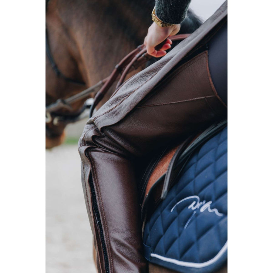 Dyon Long Leather Chaps Standard Brown