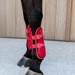 Kentucky Tendon Boots Bamboo Elastic Velvet Red