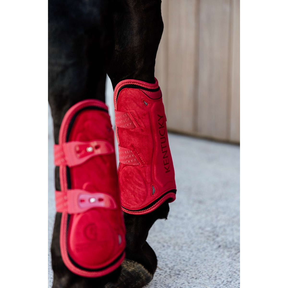 Kentucky Tendon Boots Bamboo Elastic Velvet Red