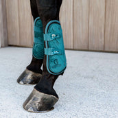 Kentucky Tendon Boots Bamboo Elastic Velvet Emerald