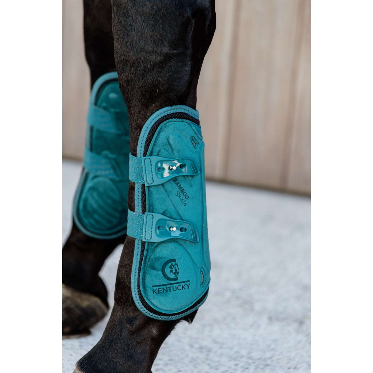 Kentucky Tendon Boots Bamboo Elastic Velvet Emerald