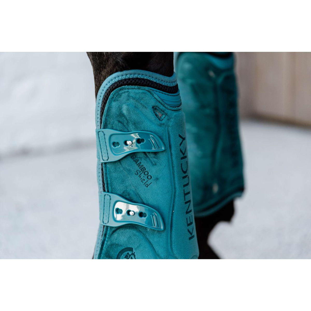 Kentucky Tendon Boots Bamboo Elastic Velvet Emerald