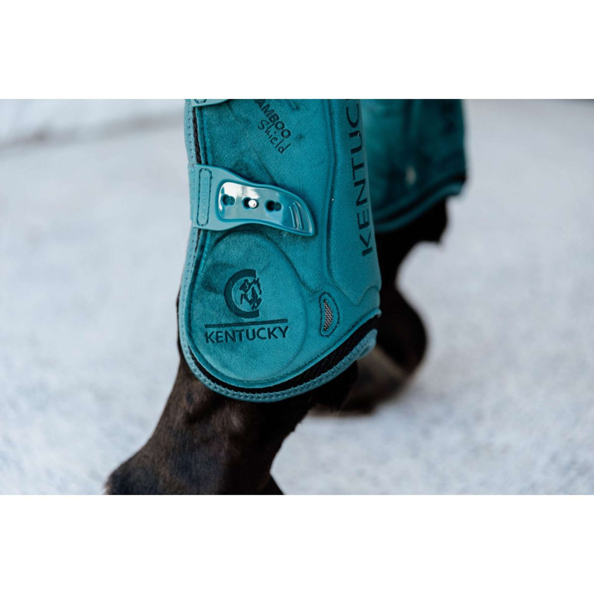 Kentucky Tendon Boots Bamboo Elastic Velvet Emerald