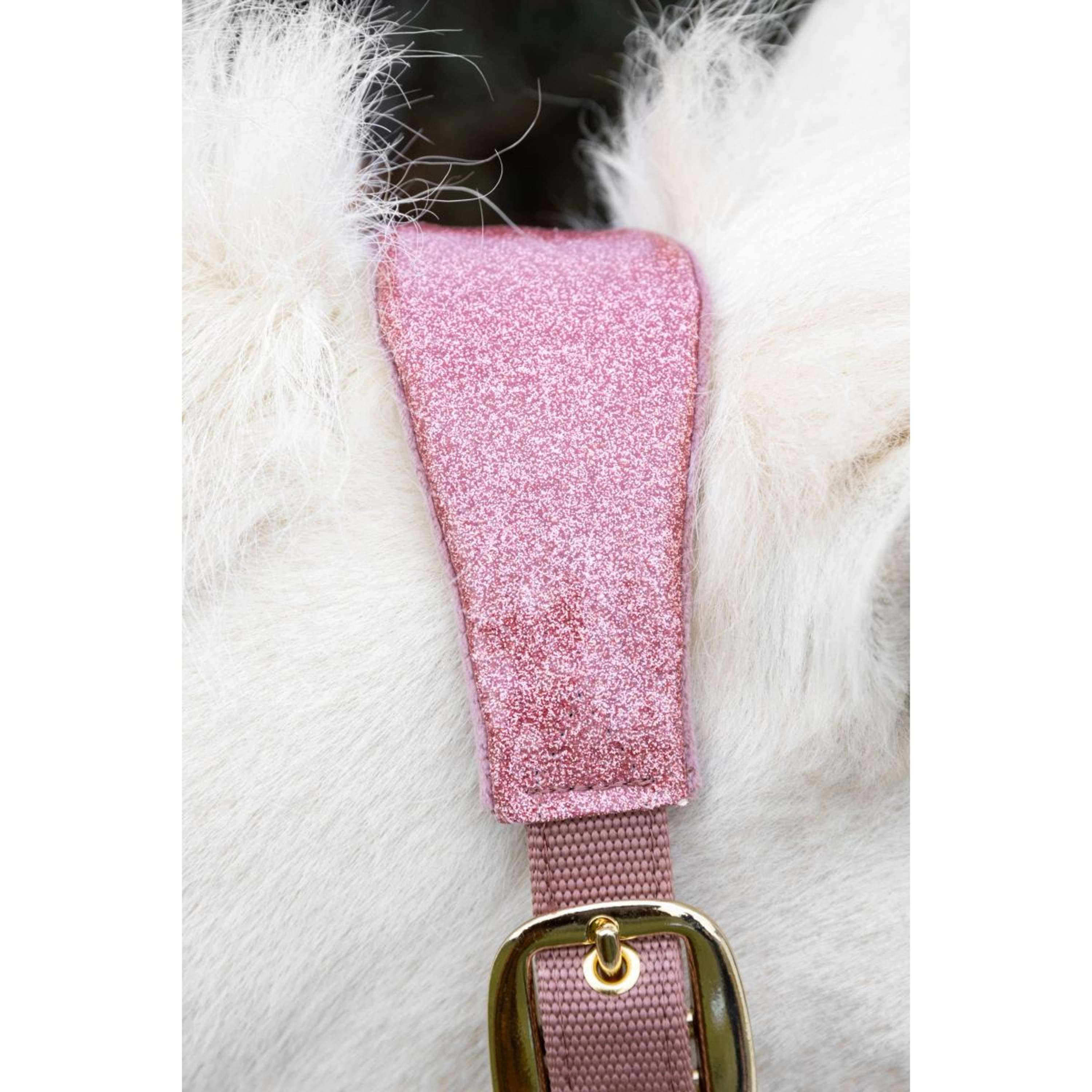 Kentucky Horsewear Halter Velvet Glitter Unicorn Old Rose