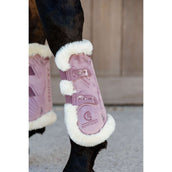 Kentucky Tendon Boots Bamboo Elastic Velvet Vegan Fur Old Rose