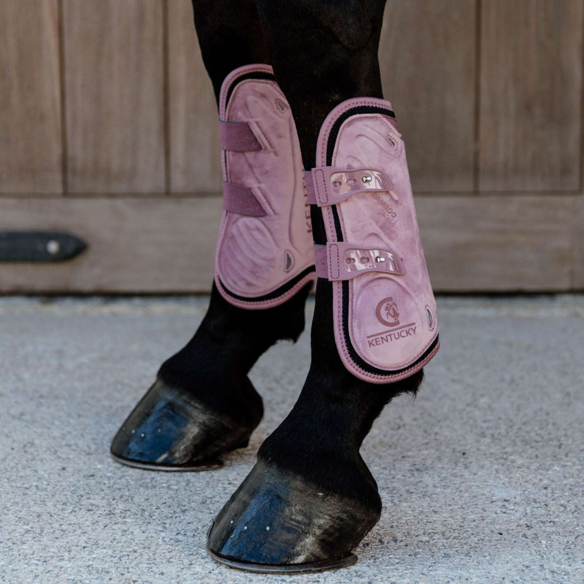 Kentucky Tendon Boots Bamboo Elastic Velvet Old Rose