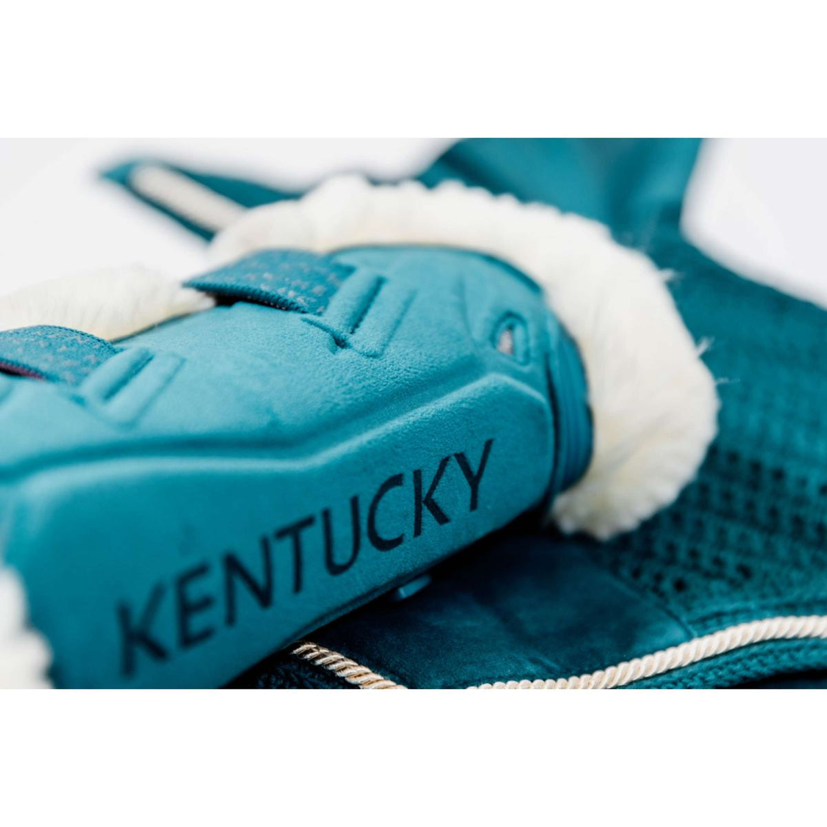 Kentucky Tendon Boots Bamboo Elastic Velvet Vegan Fur Emerald