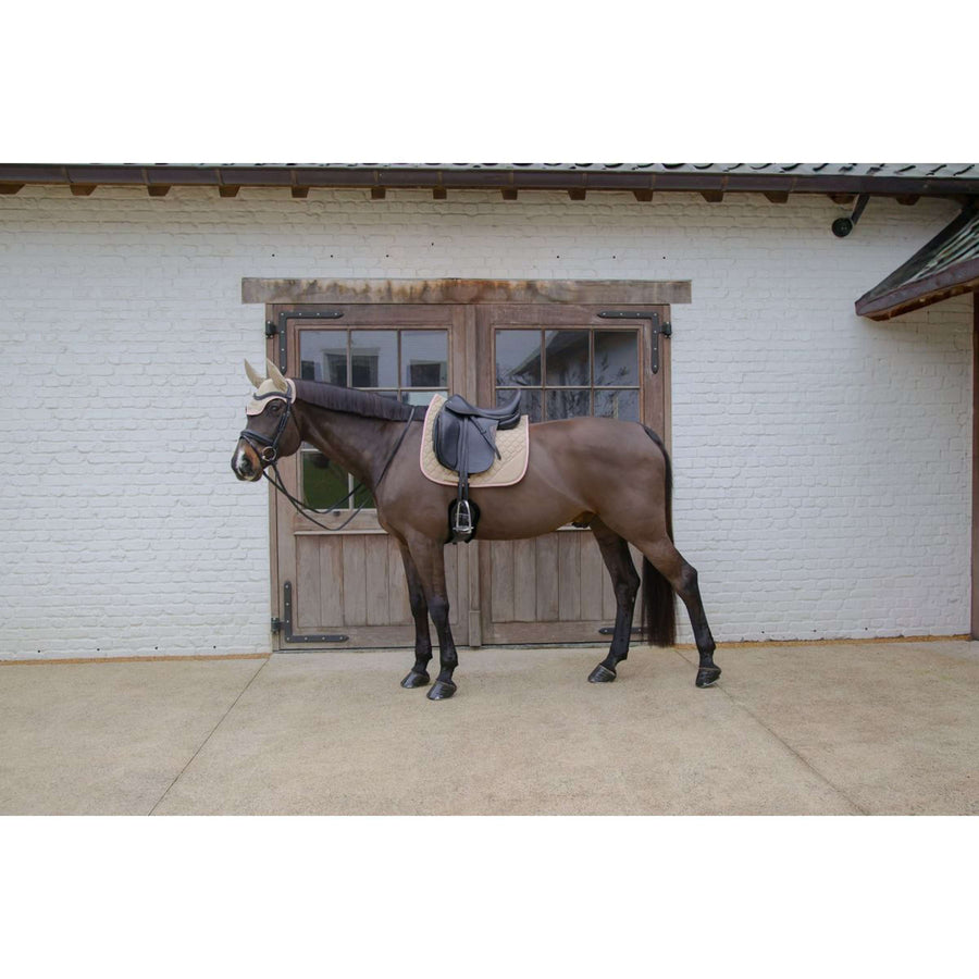 Kentucky Horsewear Saddlepad Softshell Onion Quilt Dressage Beige/Old Pink