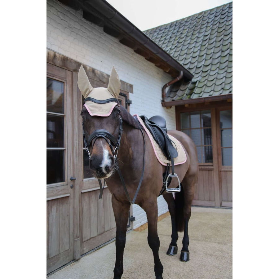 Kentucky Horsewear Saddlepad Softshell Onion Quilt Dressage Beige/Old Pink