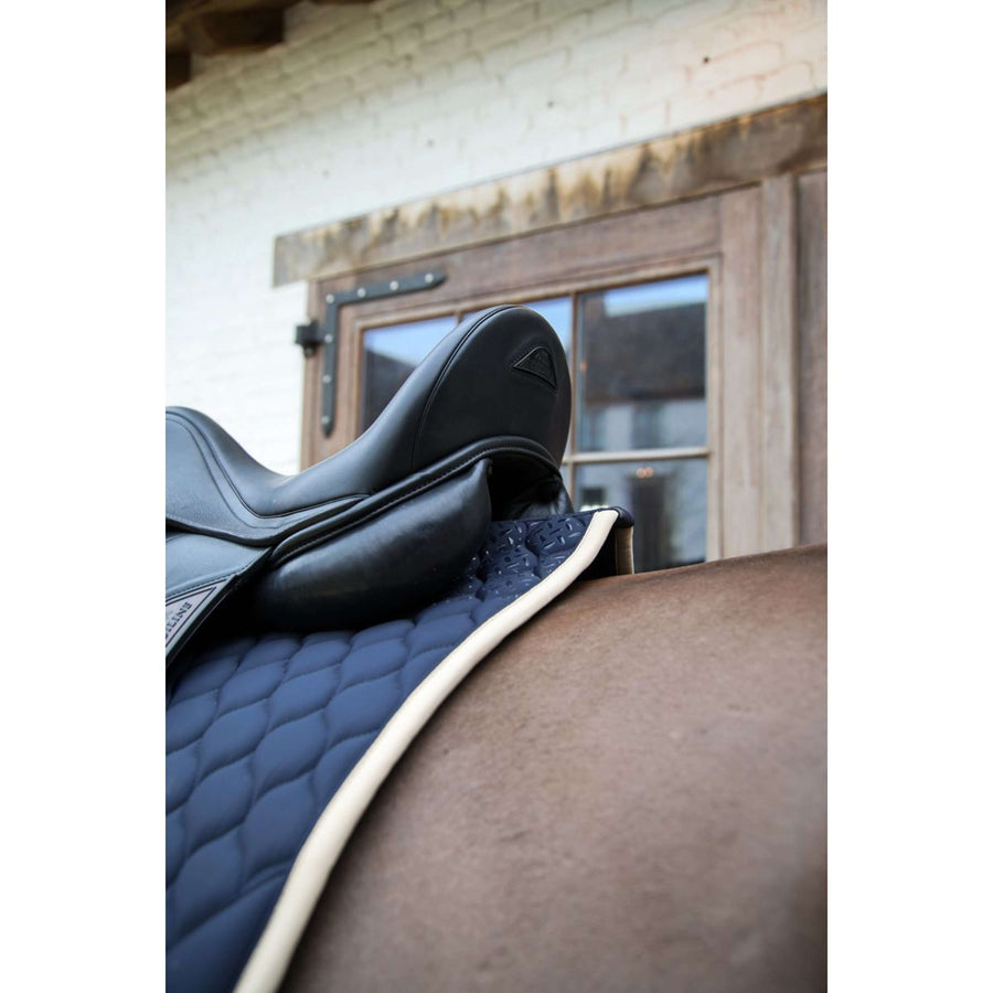 Kentucky Horsewear Saddlepad Softshell Onion Quilt Dressage Navy/Beige