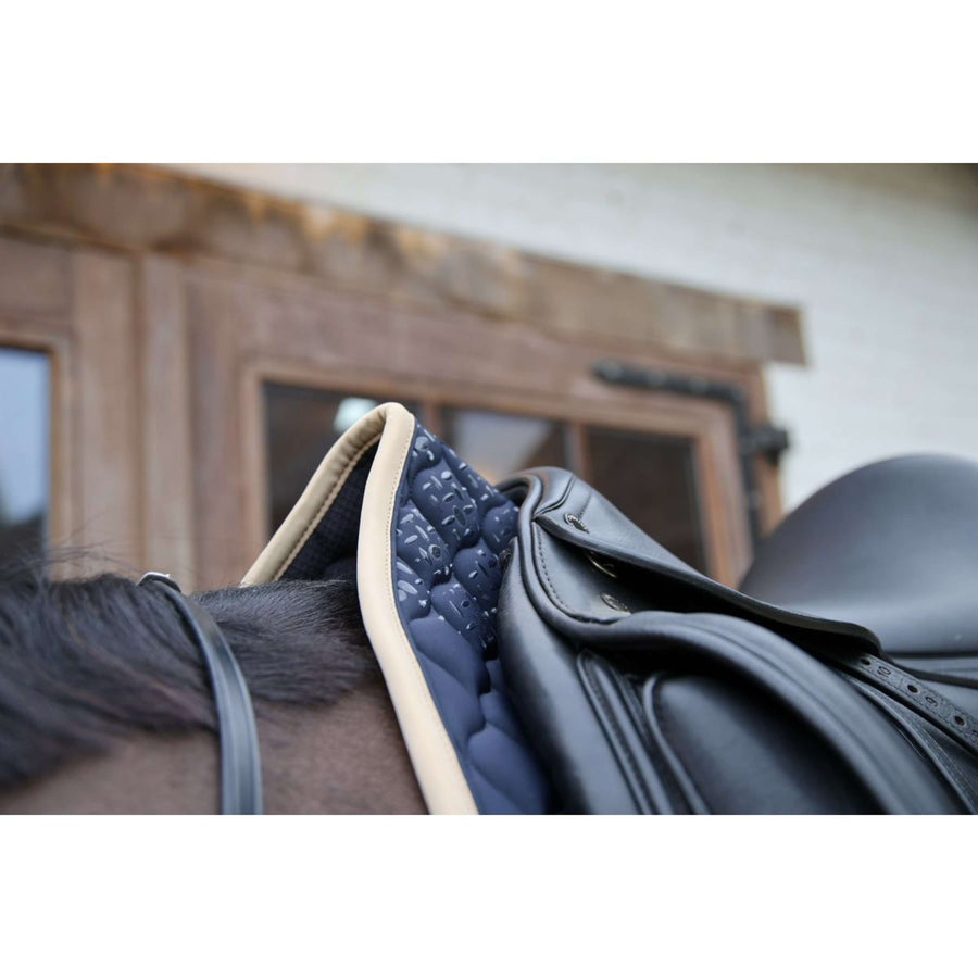 Kentucky Horsewear Saddlepad Softshell Onion Quilt Dressage Navy/Beige