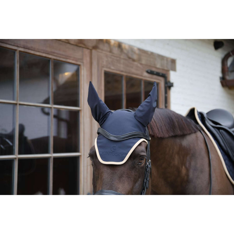 Kentucky Ear Bonnet Wellington Soundless Softshell Navy/Beige