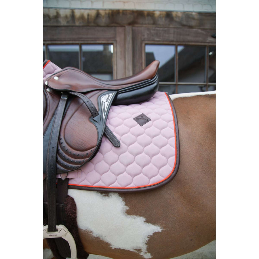 Kentucky Horsewear Saddlepad Onion Quilt Leather Neon Jumping Lavender