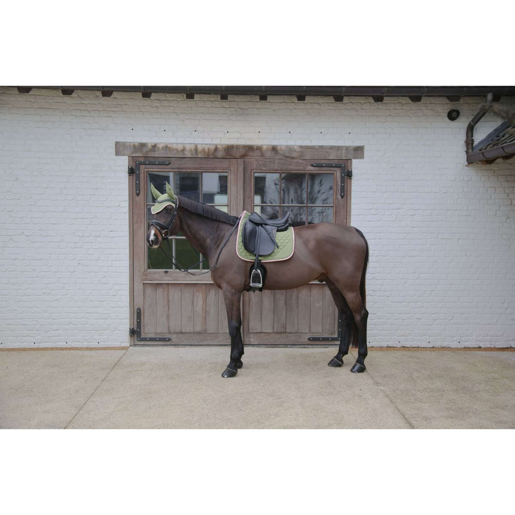 Kentucky Horsewear Saddlepad Softshell Onion Quilt Dressage Khaki/Old Pink