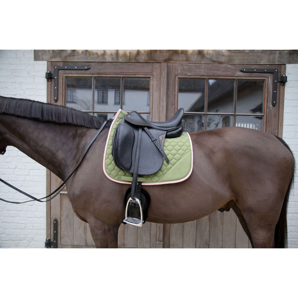 Kentucky Horsewear Saddlepad Softshell Onion Quilt Dressage Khaki/Old Pink