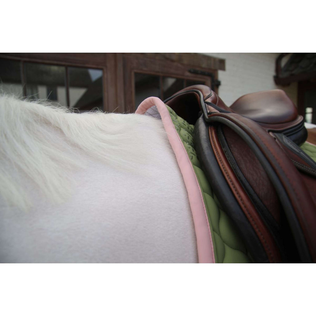 Kentucky Horsewear Saddlepad Softshell Onion Quilt Jumping Khaki/Old Pink
