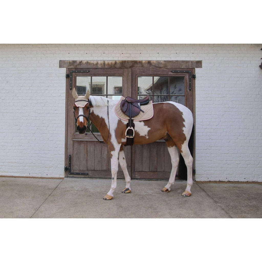 Kentucky Horsewear Saddlepad Softshell Onion Quilt Jumping Beige/Old Pink