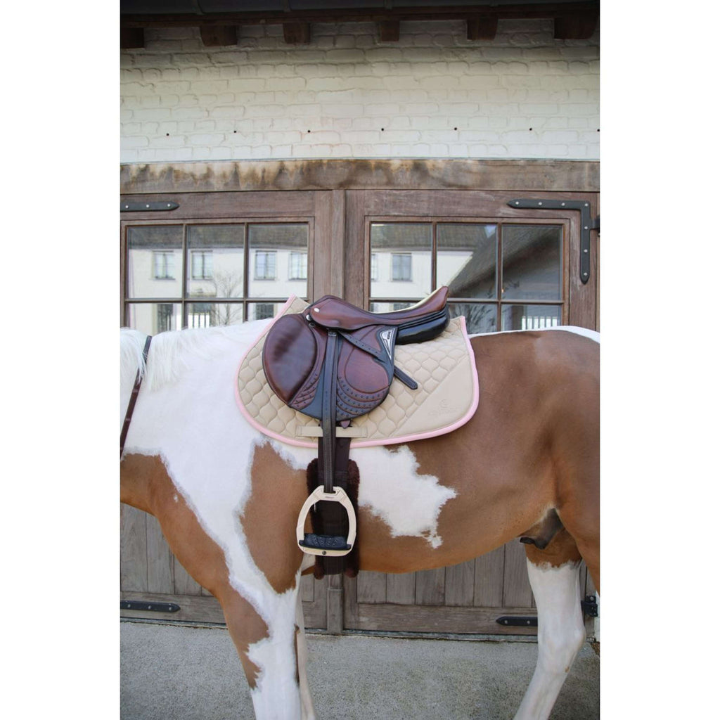 Kentucky Horsewear Saddlepad Softshell Onion Quilt Jumping Beige/Old Pink