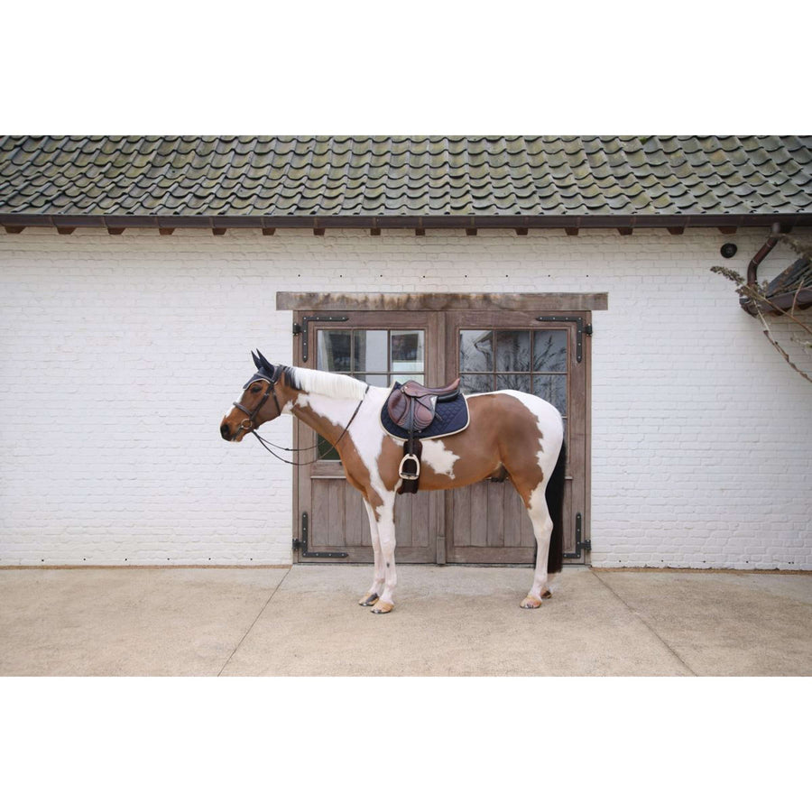 Kentucky Horsewear Saddlepad Softshell Onion Quilt Jumping Navy/Beige