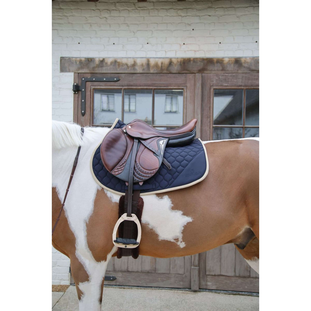 Kentucky Horsewear Saddlepad Softshell Onion Quilt Jumping Navy/Beige